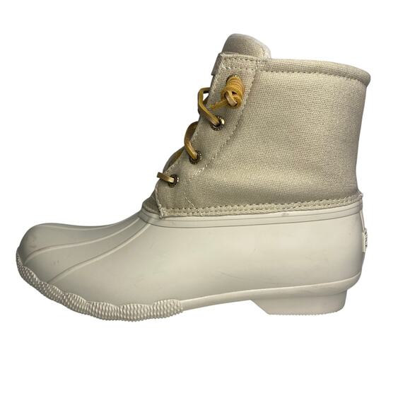 Sperry Womens Top Sider Saltwater Sparkle Duck Boots Waterproof White Cream 8 - Picture 1 of 15